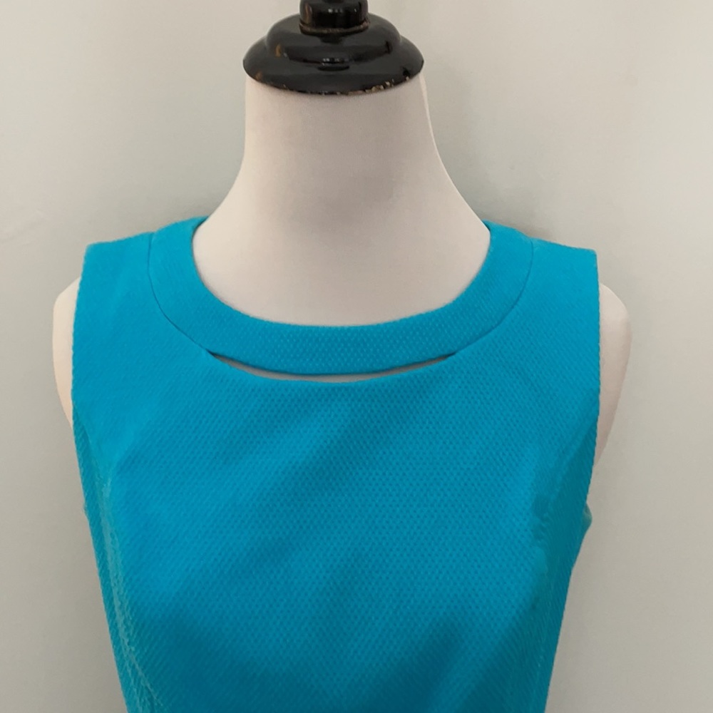 Etcetera cotton pique sleeveless sheath dress